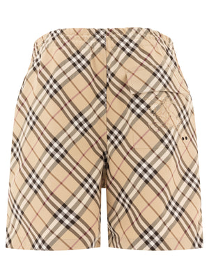 BURBERRY Check Twill Shorts for Men - SS25