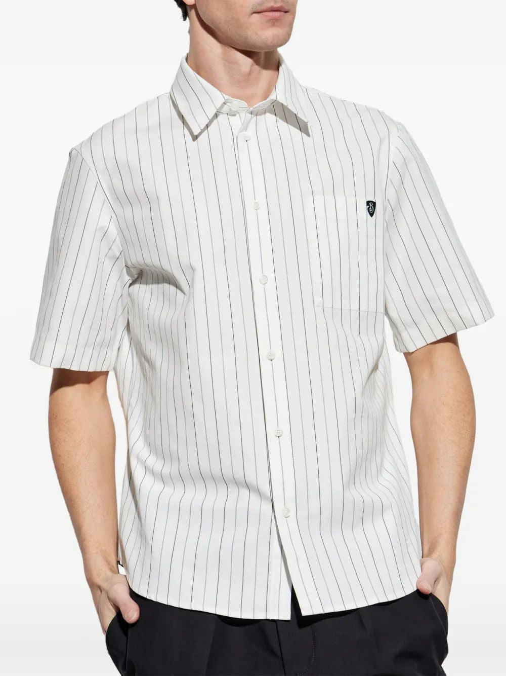 BURBERRY Men's Cotton Mini Sip Shirt