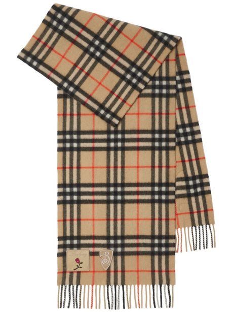 BURBERRY Men's Checked Cashmere Scarf