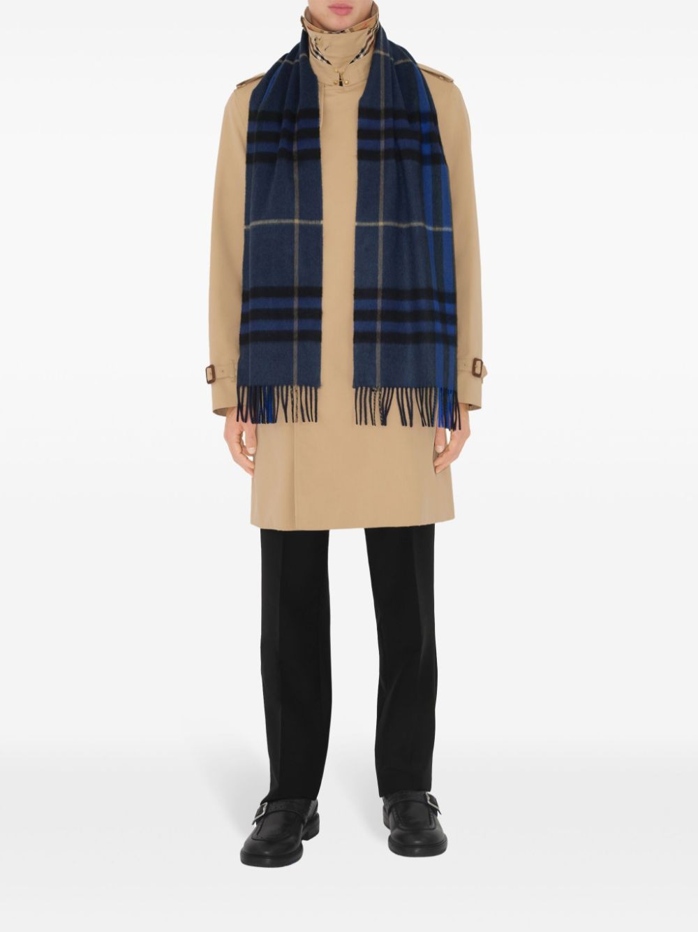 BURBERRY Giant Check Cashmere Scarf