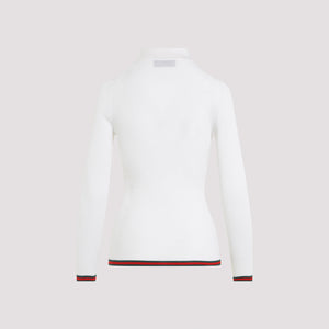 GUCCI Cashmere and Silk Polo Knit Top for Women