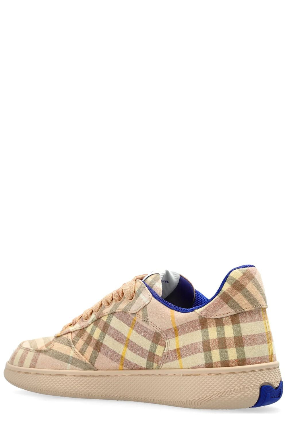 BURBERRY Checkered Design Lace Up Sneakers for Women