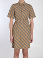 BURBERRY Short-Sleeve Mini Check Dress with Belt