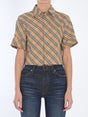 BURBERRY Check Cropped Shirt for Women - Regular Fit