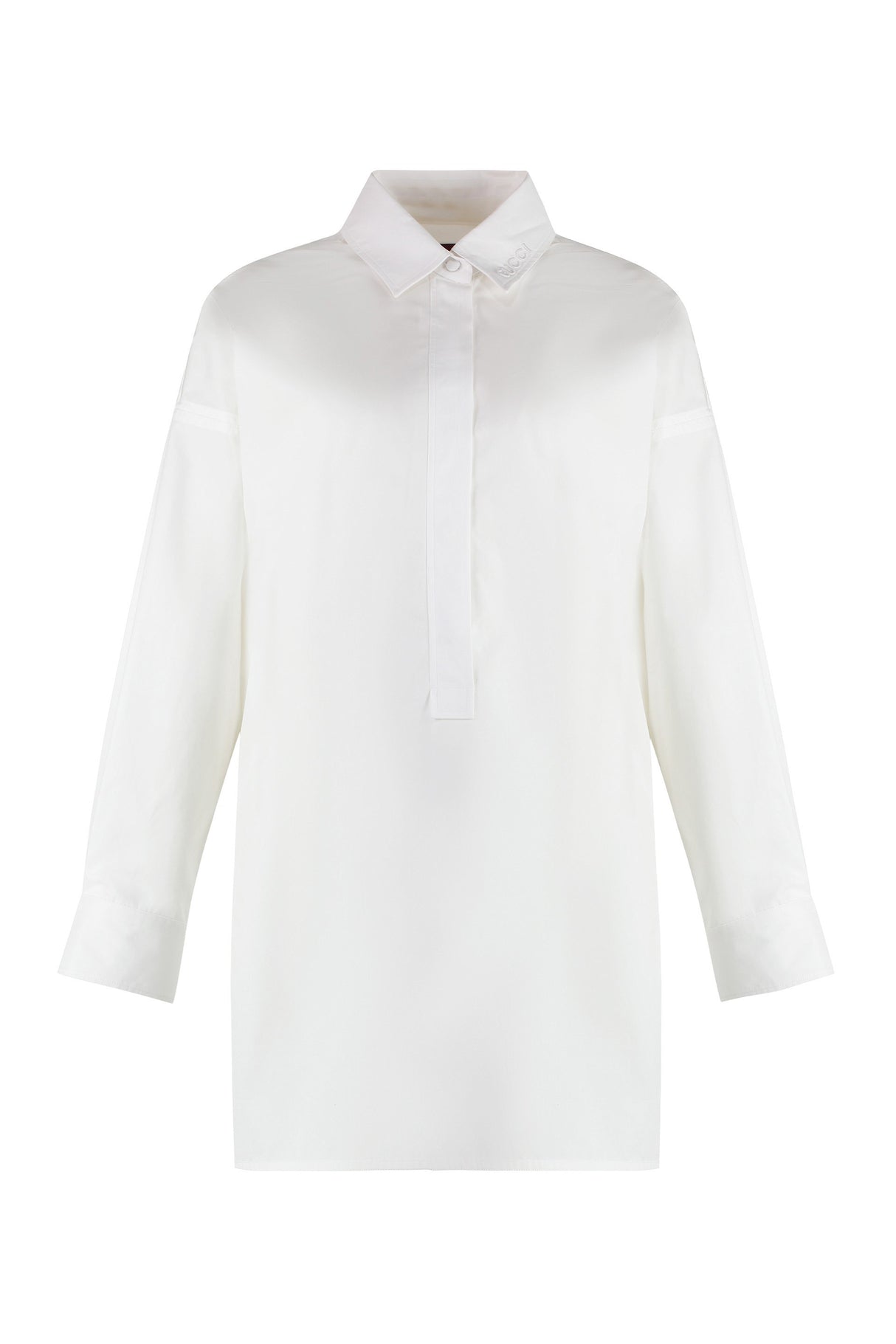 GUCCI Cotton Poplin Shirt with Hidden Fastening and Side Slits - Fall/Winter 2024