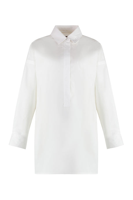 GUCCI Cotton Poplin Shirt with Hidden Fastening and Side Slits - Fall/Winter 2024