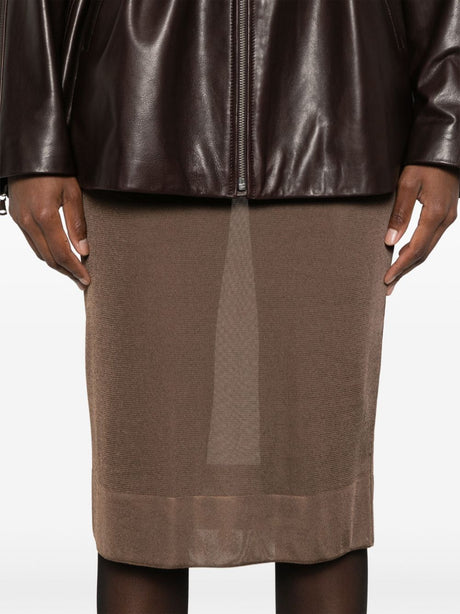 SAINT LAURENT Elastic Waist Pencil Skirt for Women - Fall/Winter 2024