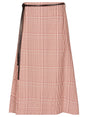 BOTTEGA VENETA Check Tech Midi Skirt for Women - SS25