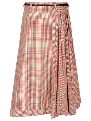 BOTTEGA VENETA Check Tech Midi Skirt for Women - SS25