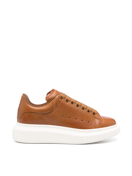 ALEXANDER MCQUEEN Oversized Lace-Up Leather Sneakers