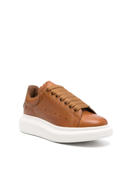 ALEXANDER MCQUEEN Oversized Lace-Up Leather Sneakers