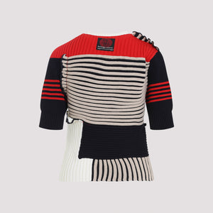 BOTTEGA VENETA Patchwork Cotton Sweater for Women - SS25