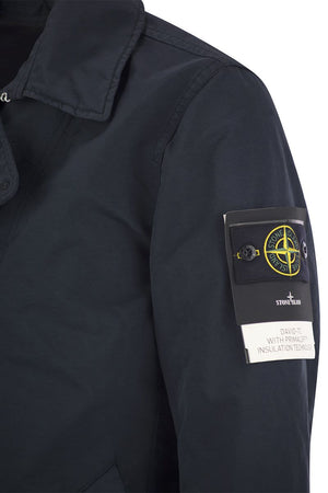 STONE ISLAND Mini Short Trench Jacket with Anti-Drip Treatment