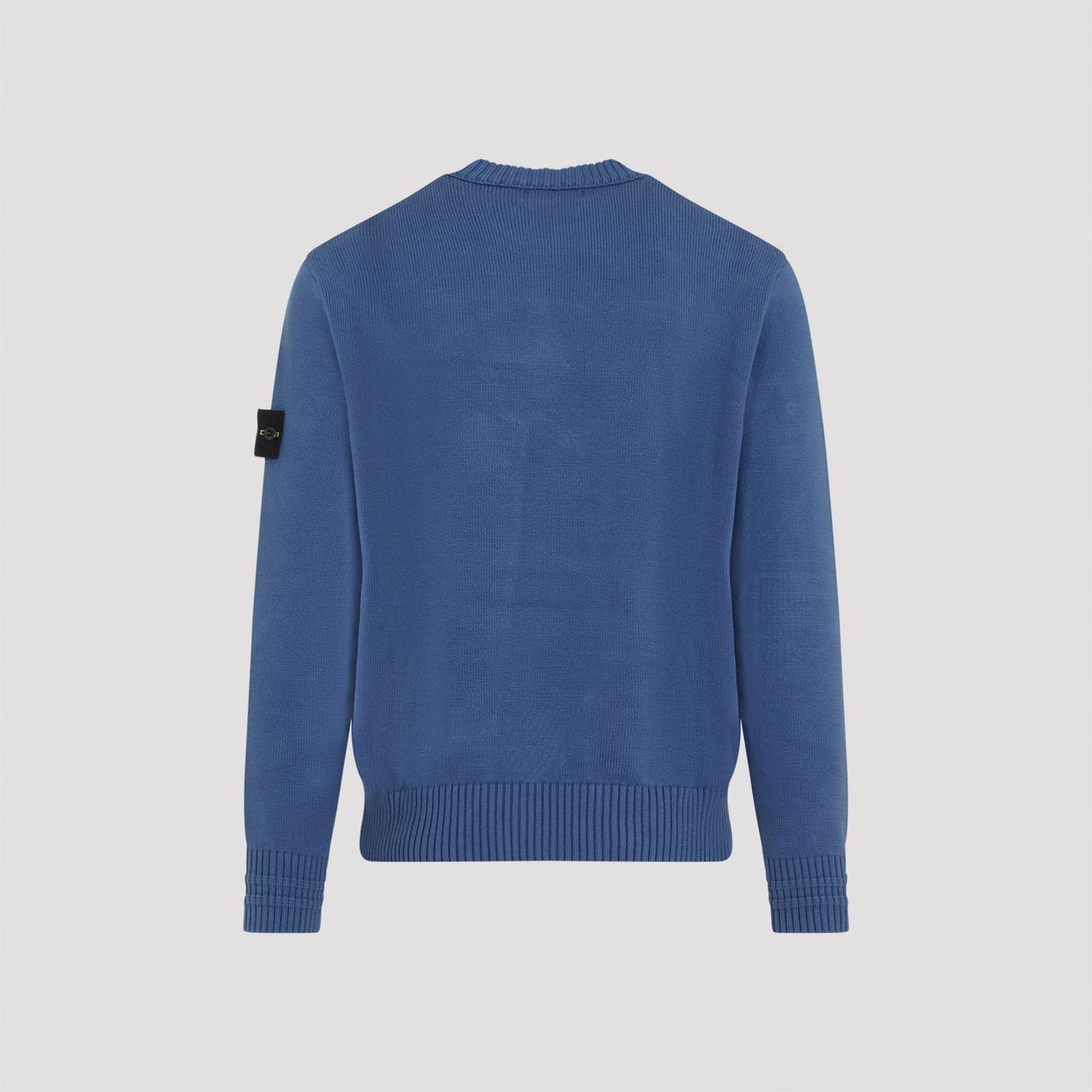 STONE ISLAND Men's Cotton Crew-Neck Sweater with Removable Logo Patch