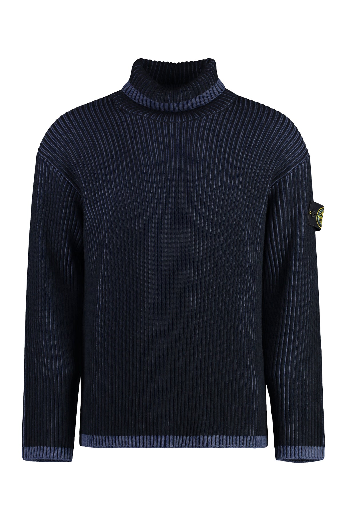 STONE ISLAND VIRGIN WOOL TURTLENECK SWEATER