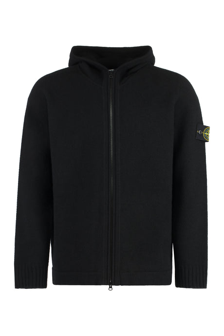 STONE ISLAND Men's Zipped Cardigan with Removable Logo Patch