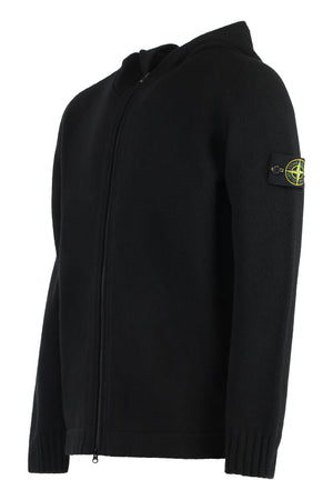 STONE ISLAND Men's Zipped Cardigan with Removable Logo Patch