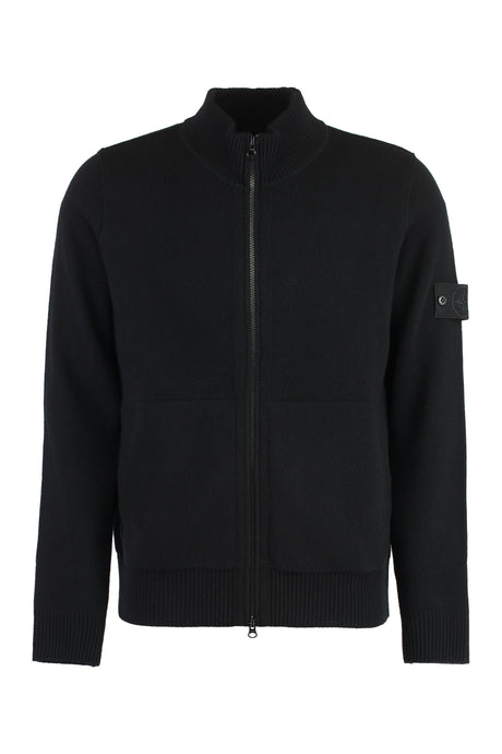 STONE ISLAND High Collar Zipped Cardigan