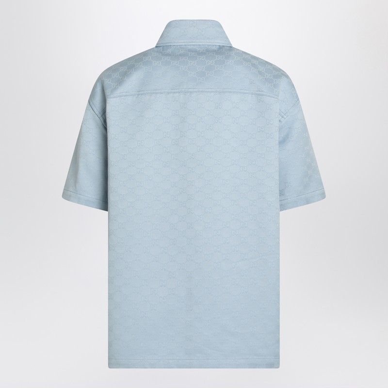 GUCCI Oversized Cotton Shirt with GG Jacquard - SS25