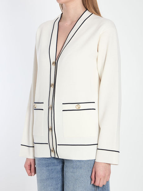 GUCCI Fine Wool Cardigan with Button Closure - Size XS