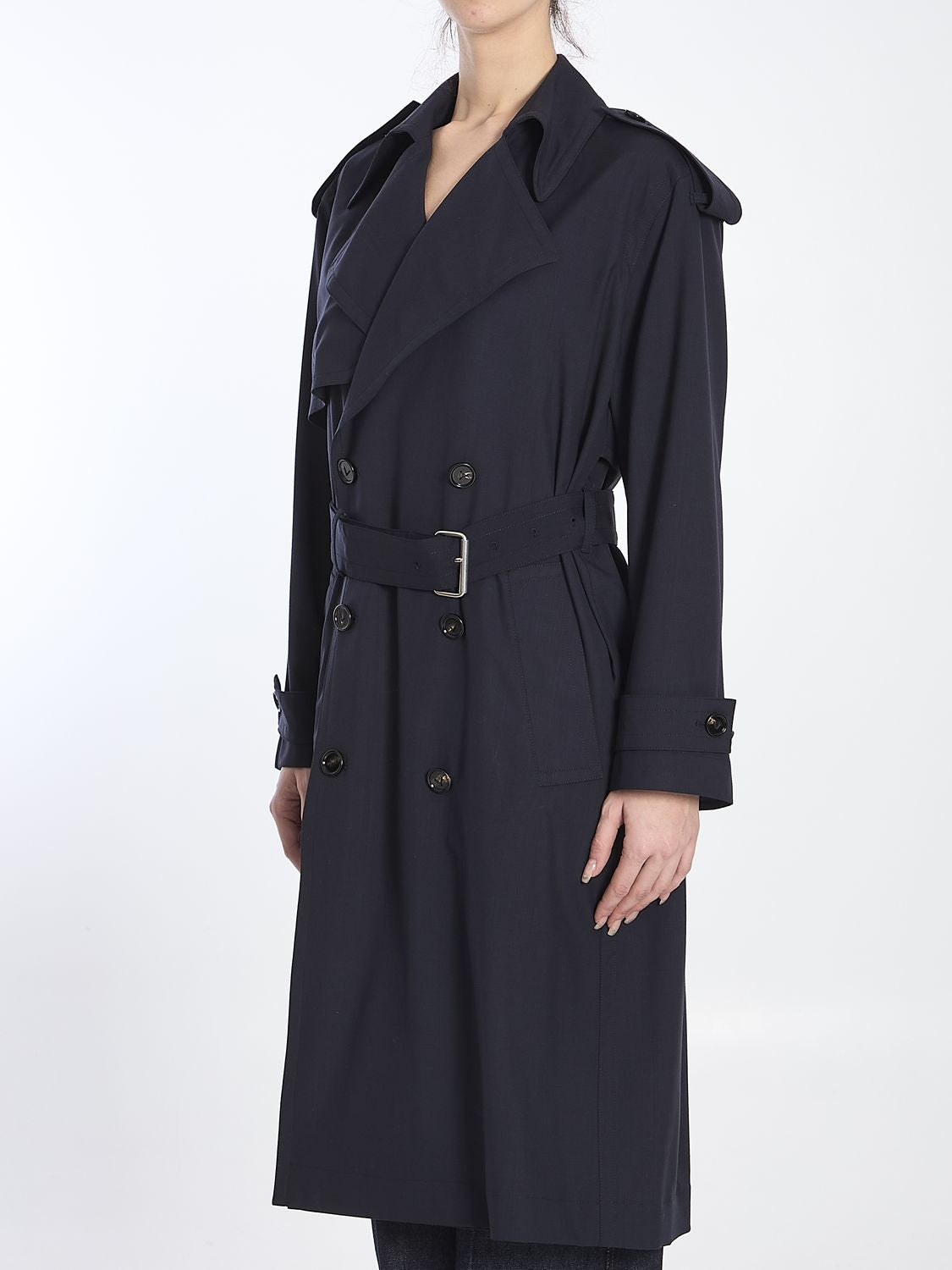 BOTTEGA VENETA Fine Wool Trench Jacket - Size IT 38