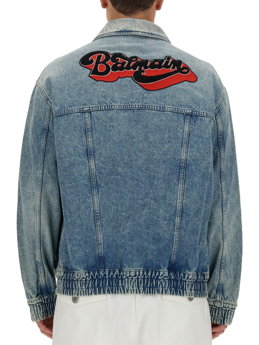 BALMAIN Classic Regular Fit Denim Jacket - Size 48 IT