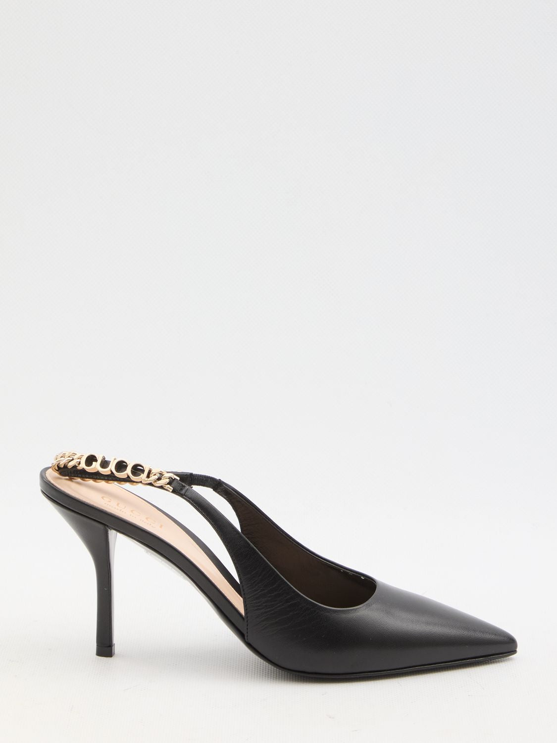 GUCCI Pointed Toe Stiletto Pumps with Slingback Closure - 10.4cm Heel