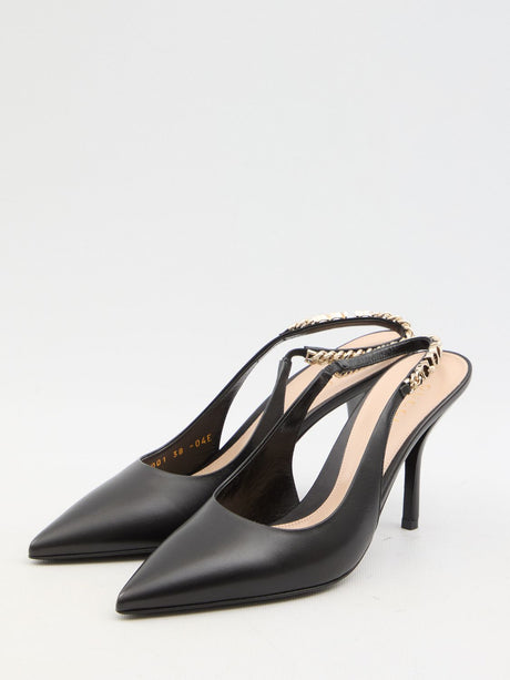 GUCCI Pointed Toe Stiletto Pumps with Slingback Closure - 10.4cm Heel