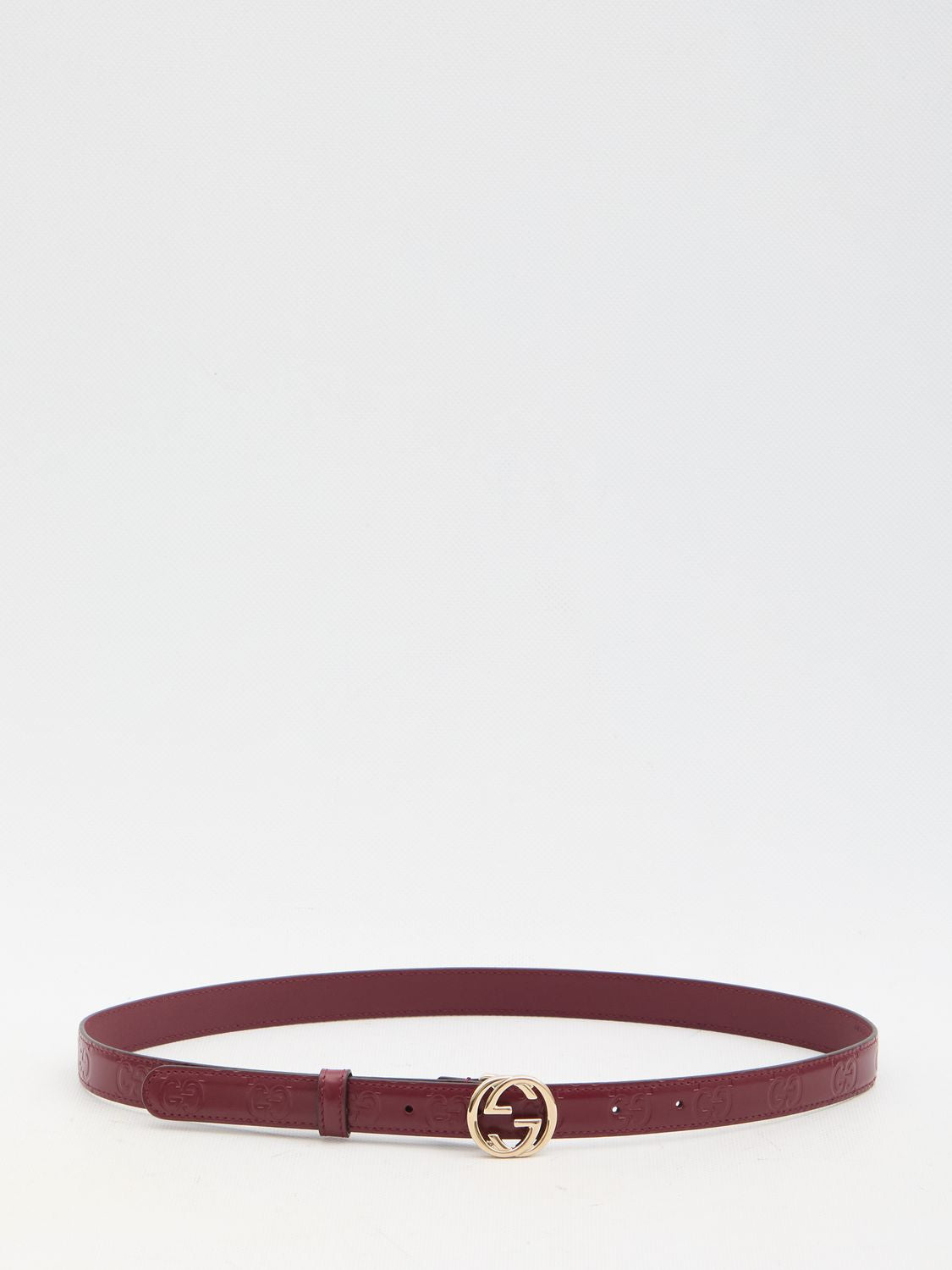 GUCCI Designer Belt with Interlocking G Buckle (Height: 2cm)