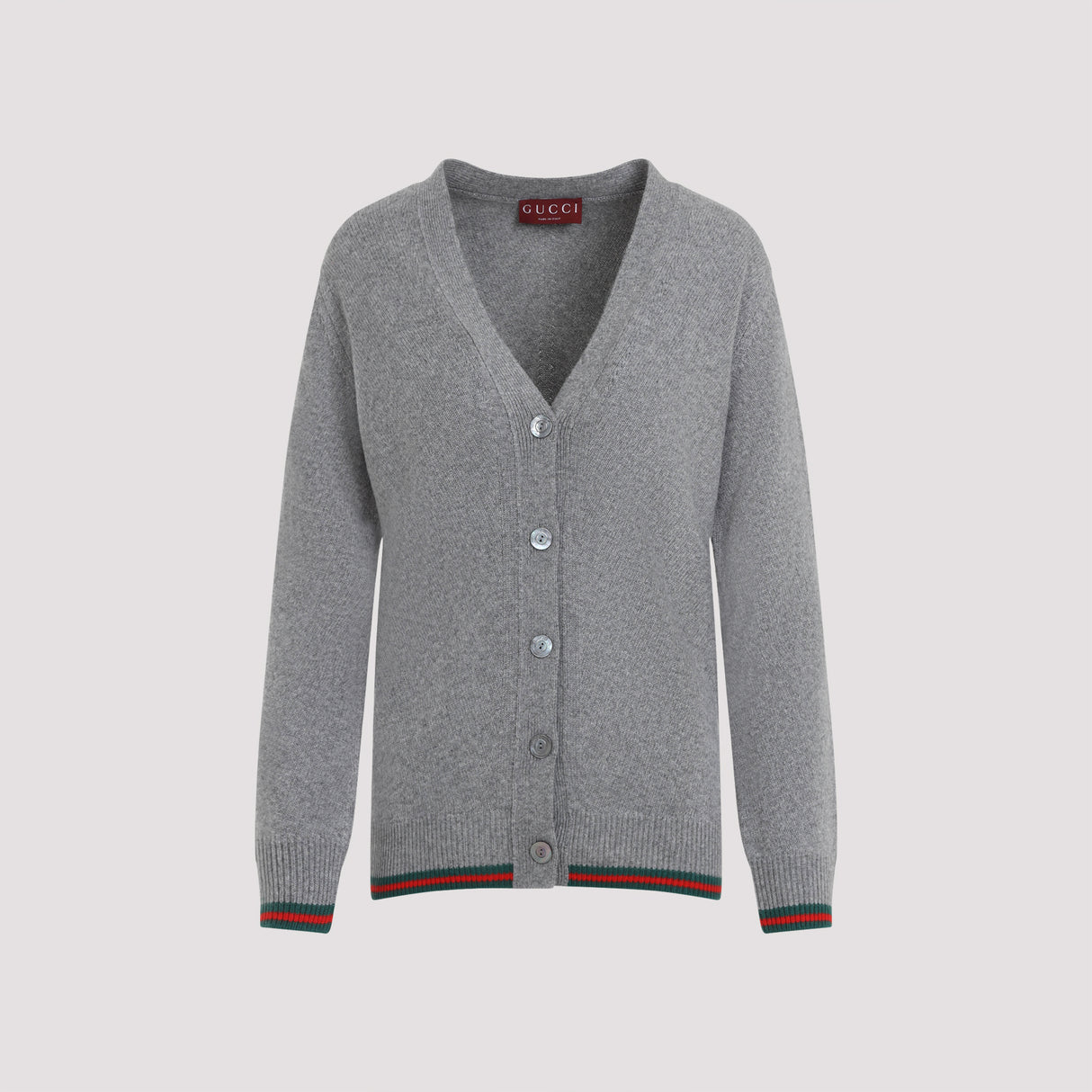 GUCCI Elegant Cardigan with Web Detail