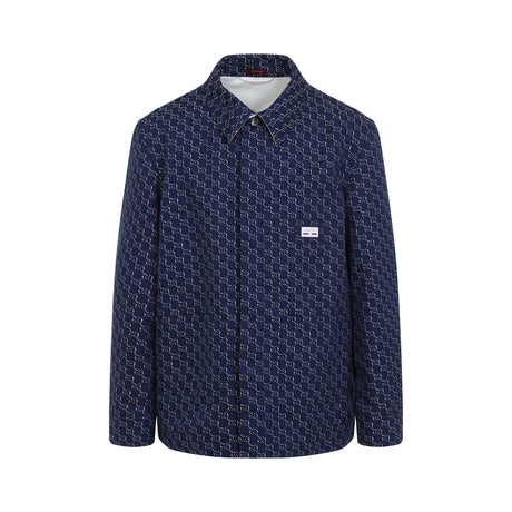 GUCCI Cotton Overshirt with GG Motif for Men