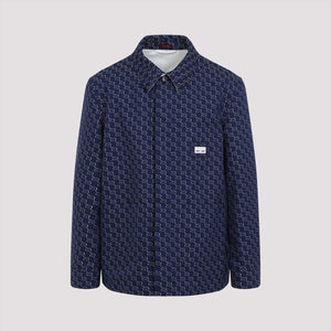 GUCCI Cotton Overshirt with GG Motif for Men