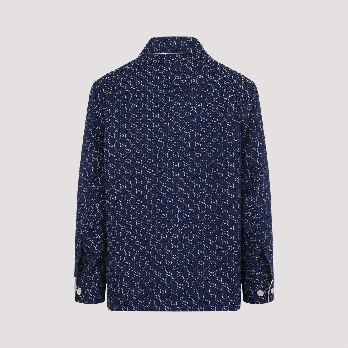 GUCCI Cotton Overshirt with GG Motif for Men