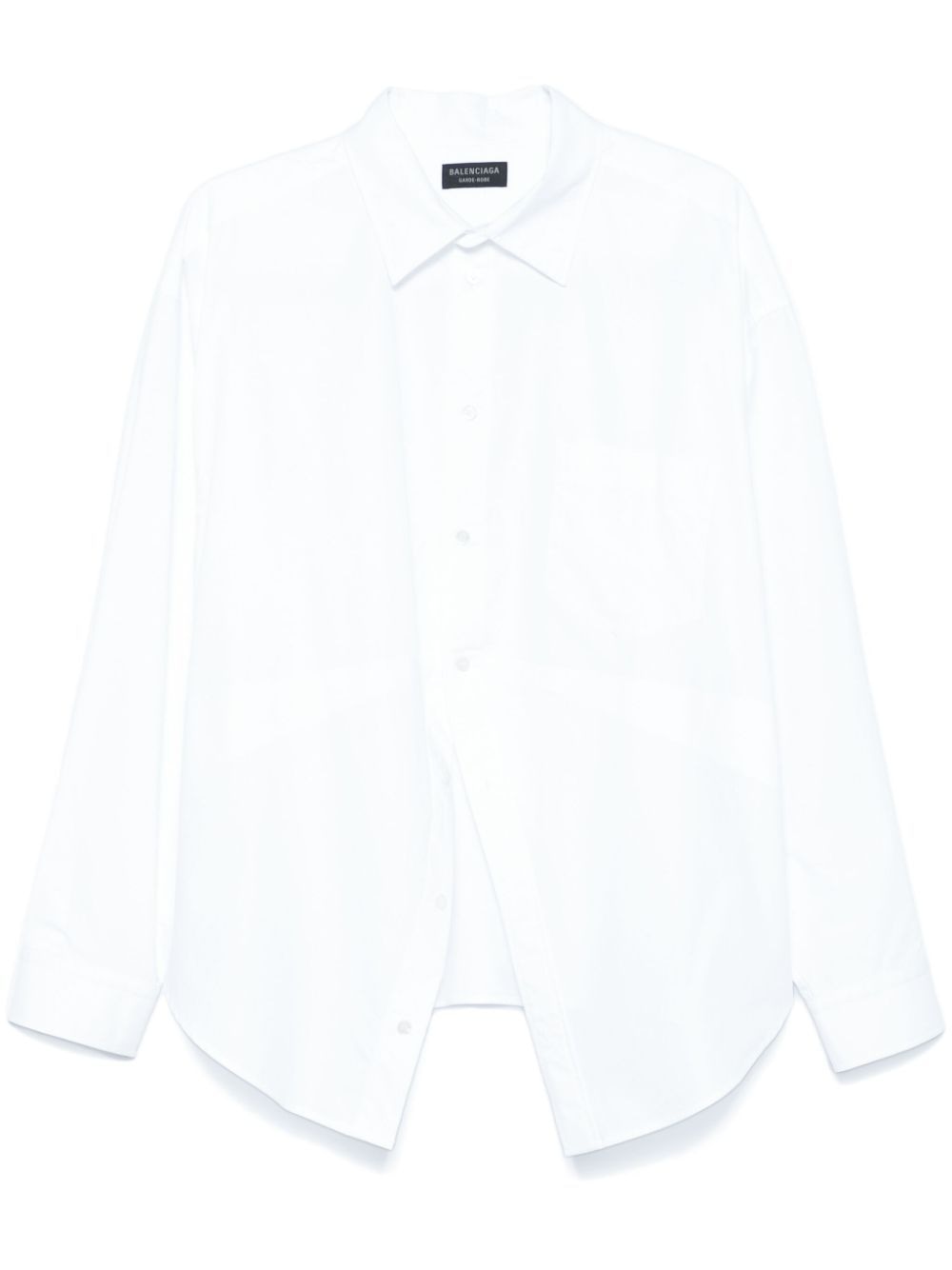 BALENCIAGA Asymmetrical Cotton Shirt