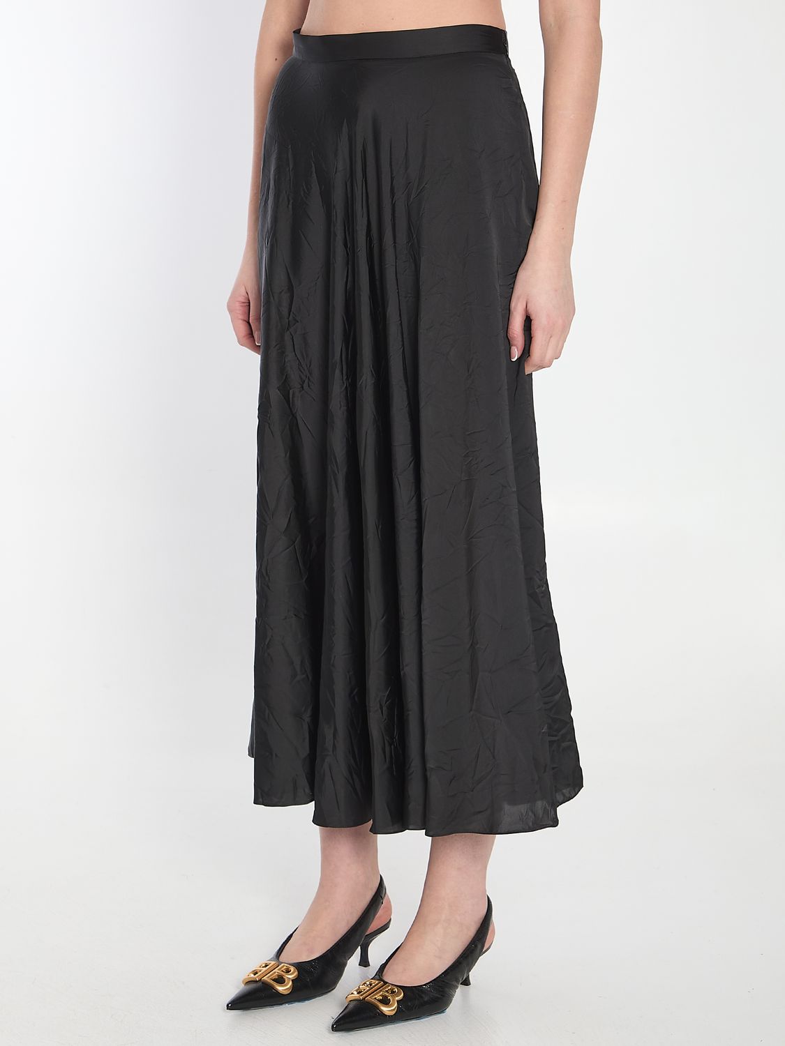 BALENCIAGA Asymmetrical Midi Skirt