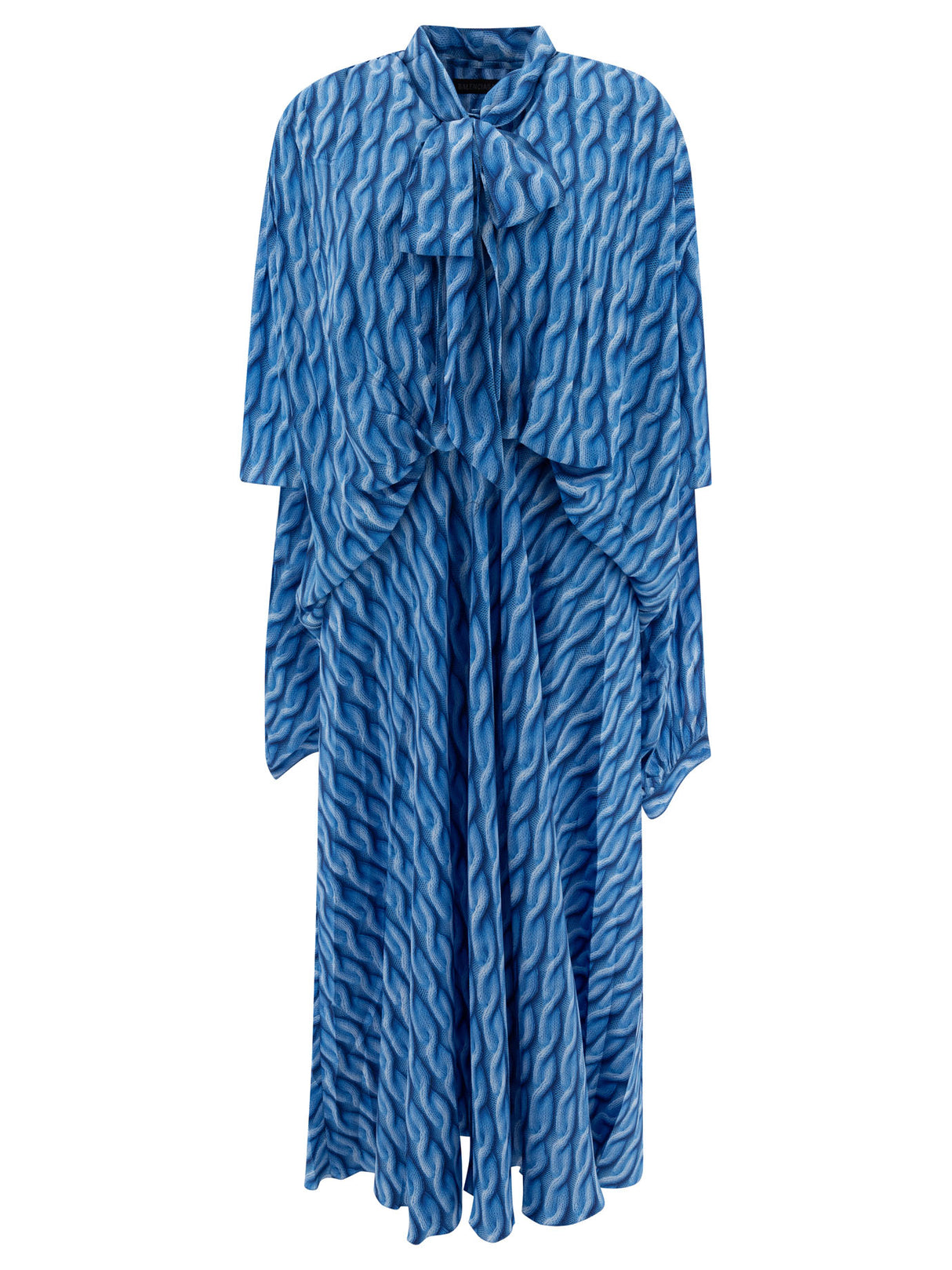 BALENCIAGA Cable Knit Print Midi Dress