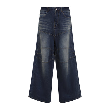 BALENCIAGA Logo Patch High-Waisted Jeans for Women