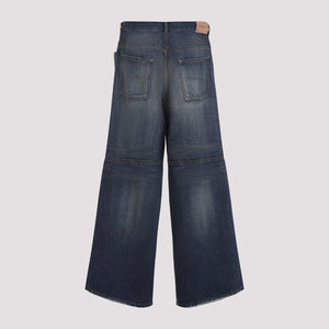 BALENCIAGA Logo Patch High-Waisted Jeans for Women