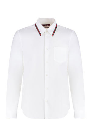 GUCCI Classic Cotton Oxford Shirt with Front Pocket