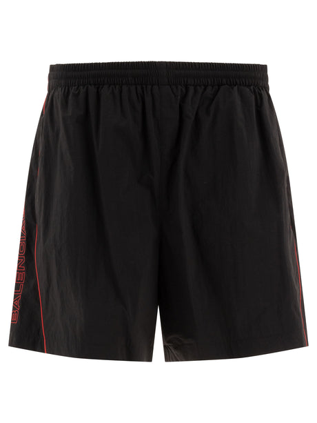 BALENCIAGA Embroidered Track Shorts for Men - Summer 2025 Collection