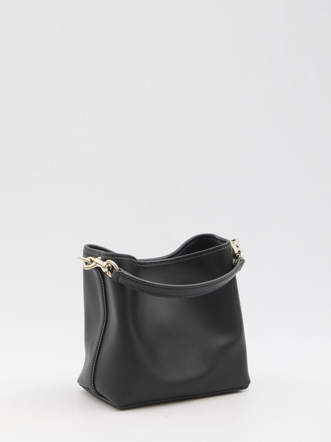 GUCCI Smooth Leather Mini Bucket Handbag - 19x18x11cm