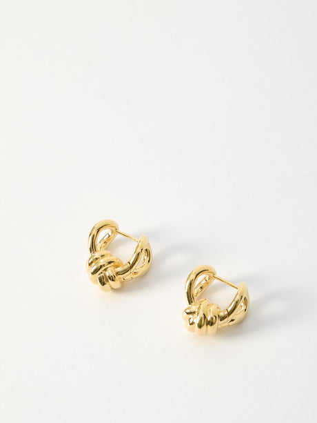 BOTTEGA VENETA Mini Knot Hoop Earrings