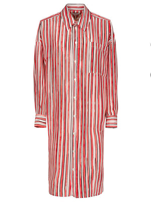 BOTTEGA VENETA Multi Stripe Silk Kaftan Dress