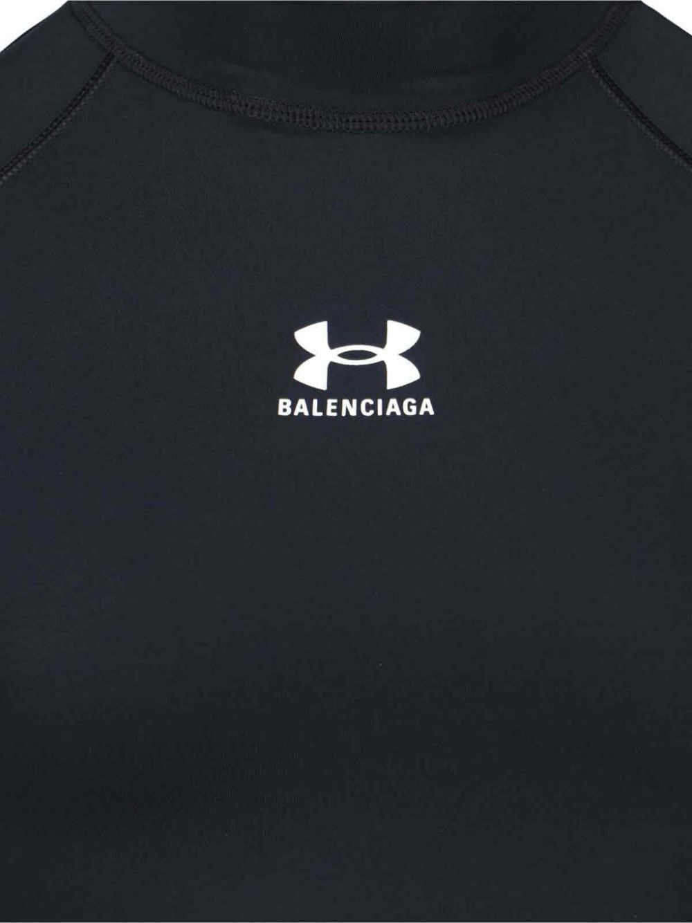 BALENCIAGA Mock Neck Short Sleeve T-Shirt