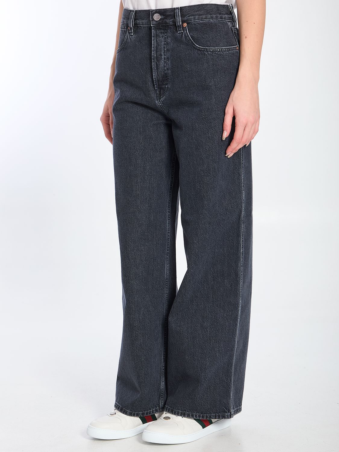 GUCCI Wide Leg Denim Trousers - US 26