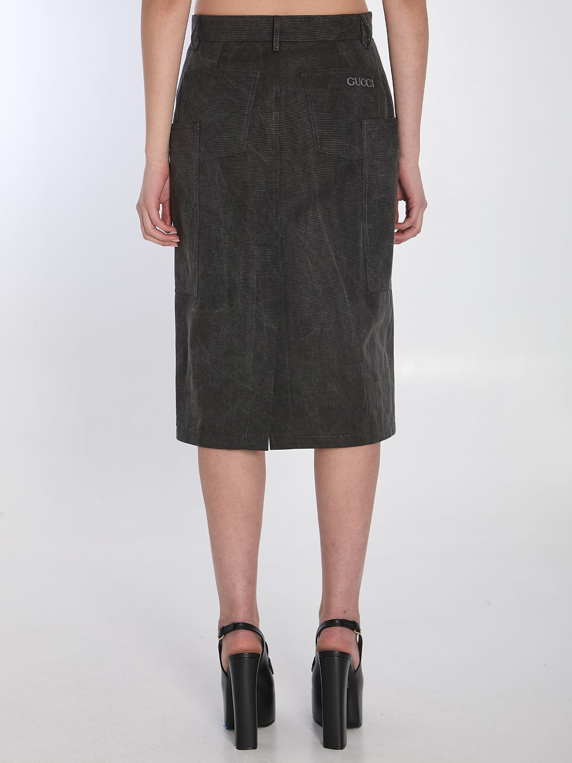 GUCCI Midi Skirt with DéLavé Effect