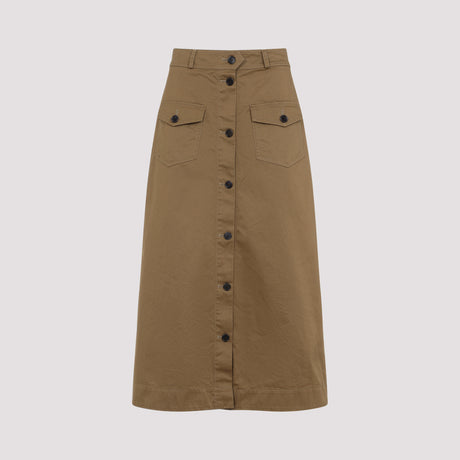 SAINT LAURENT Cotton Long Skirt for Women - SS25