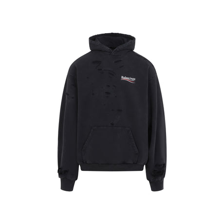 BALENCIAGA Destroyed Layered Hoodie for Men