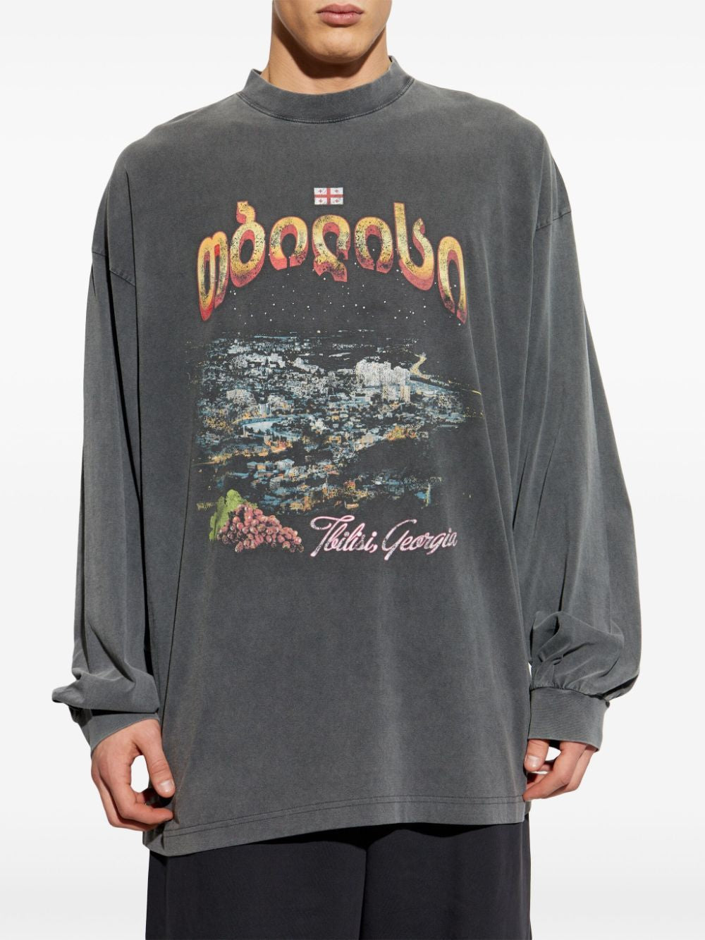 BALENCIAGA Oversized Washed Tbilisi T-Shirt - SS25