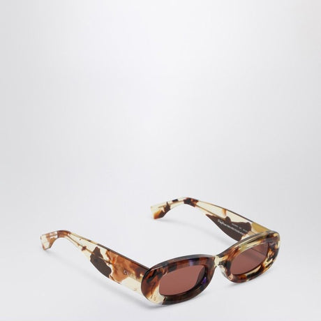 GUCCI Oval Frame Maxi Temples Sunglasses